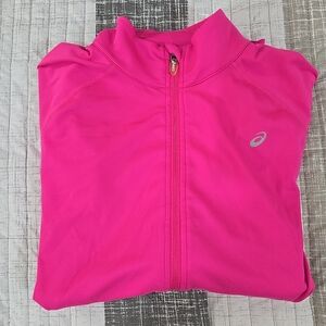 ASICS Women's Pink Athletic Full Zip Jacket Sz M